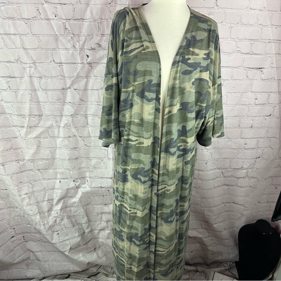 NWT Boutique Camo over-sized boxy duster cardigan grunge western boho casual - Picture 1 of 7